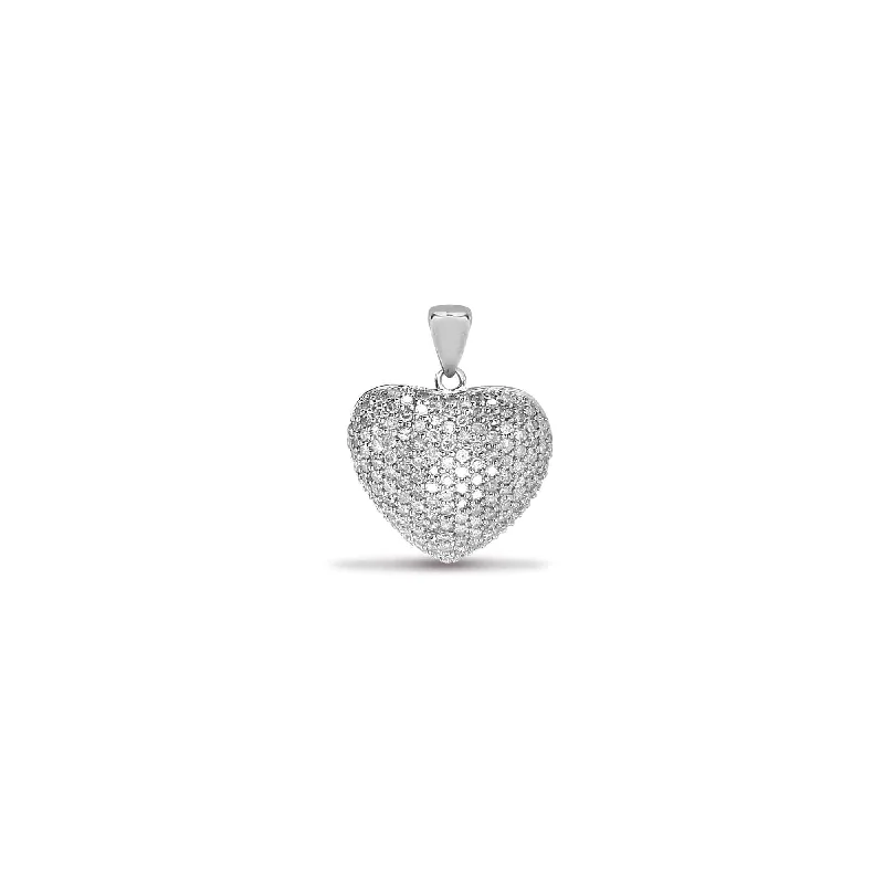 Best necklaces and pendants with rose gold for a warm and romantic appeal-9ct White Gold Diamond Heart Pendant