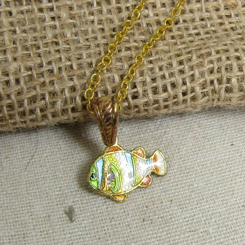 Best necklaces and pendants with vintage lockets for a nostalgic, sentimental look-Child's Colorful Fish Pendant Necklace