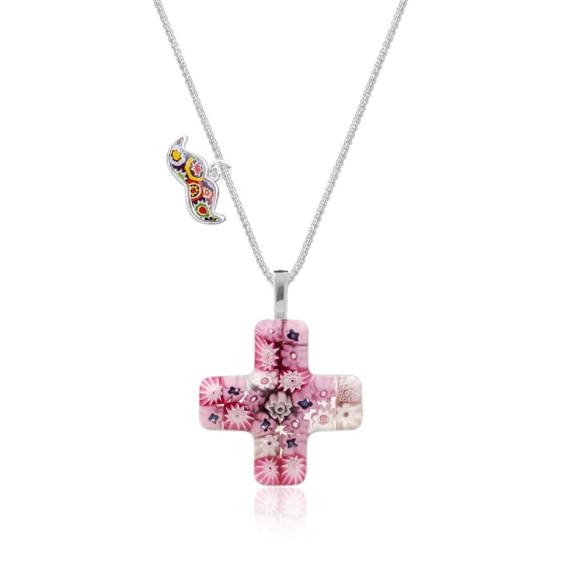 Necklaces and pendants with abstract shapes for a modern, creative appearance-Pink in Bloom Necklace