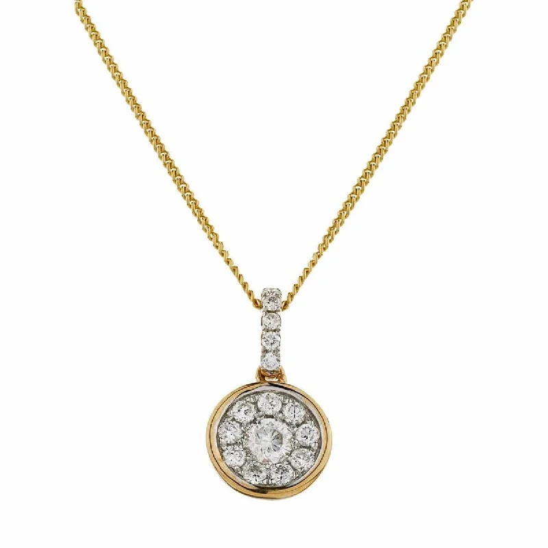 Stunning necklaces and pendants with sapphire gemstones for a luxurious blue hue-ROSE GOLD CLUSTER DIAMOND PENDANT