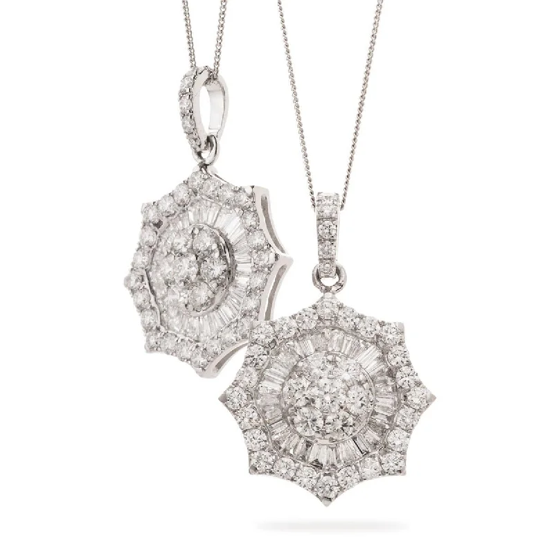 Best necklaces and pendants with crystal accents for a sparkling and elegant style-Diamond Cluster Pendant