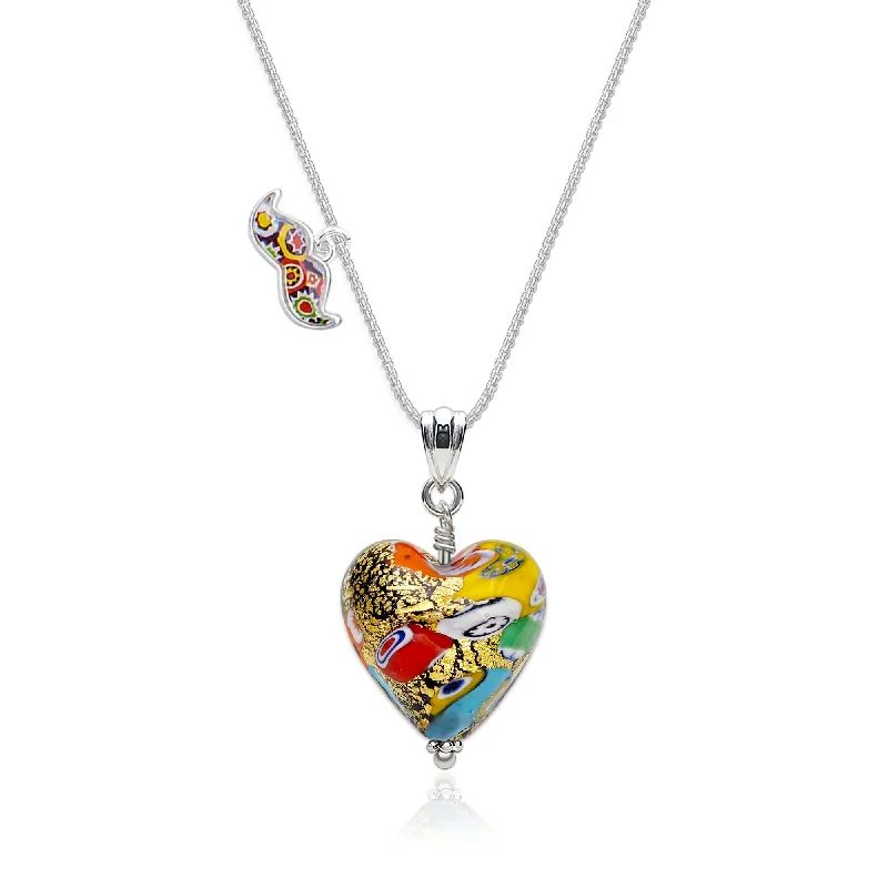 Necklaces and pendants with geometric pendants for a clean, contemporary design-The Kiss Latte Art Heart Necklace