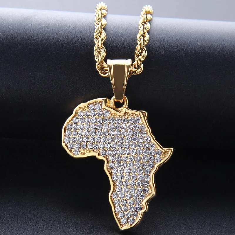 Stunning necklaces and pendants with aquamarine stones for a serene effect-Africa Pendant Necklace