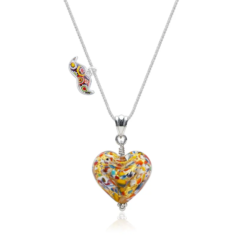 Necklaces and pendants with engraved messages for a deeply personal, sentimental gift-The Kiss Gold Double Heart Necklace