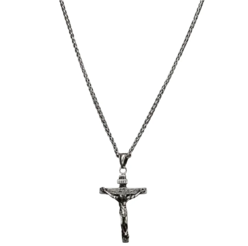 Elegant necklaces and pendants with infinity symbols for timeless designs-Theo Crucifix Necklace in 925 Sterling Silver