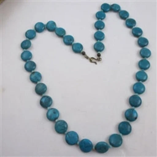 Beautiful necklaces and pendants with diamond-encrusted designs for maximum sparkle-Classic Round Turquoise Necklace