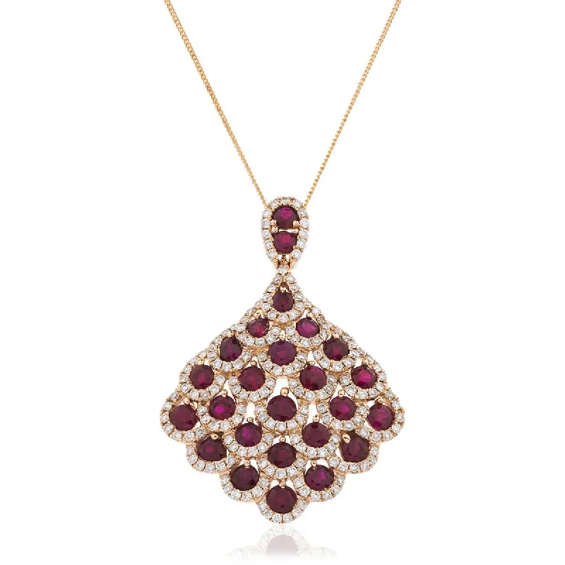 Best necklaces and pendants with minimalist pendants for a sleek, understated look-Ruby and Diamond Drop Pendant