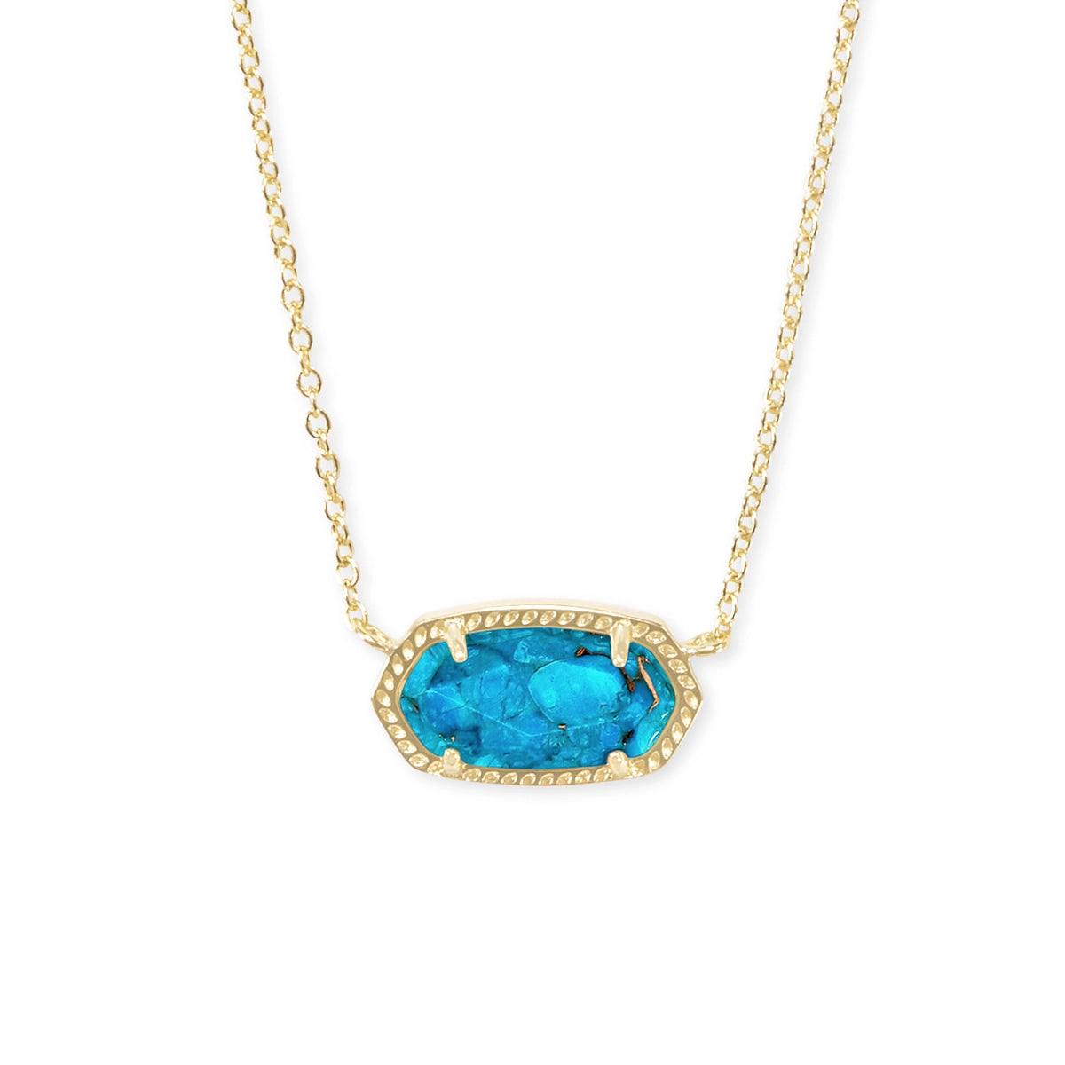 Beautiful necklaces and pendants with tree branch motifs for a nature-inspired design-Kendra Scott Elisa Necklace in Gold with Bronze Veined Turquoise