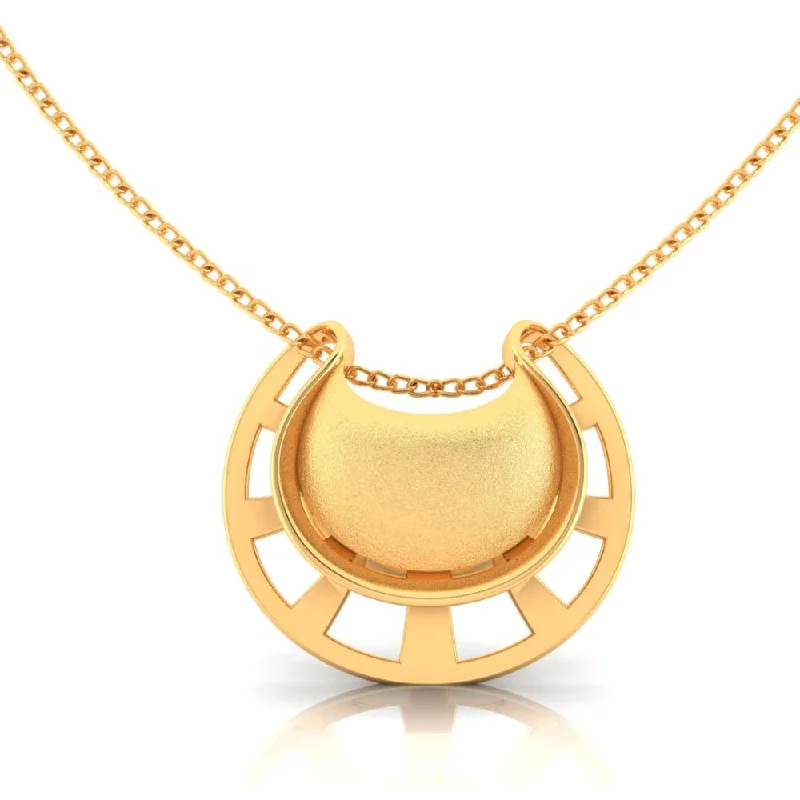 Best necklaces and pendants with rose gold for a warm and romantic appeal-14k Unique Shaped Gold Pendant With A Beautiful Design