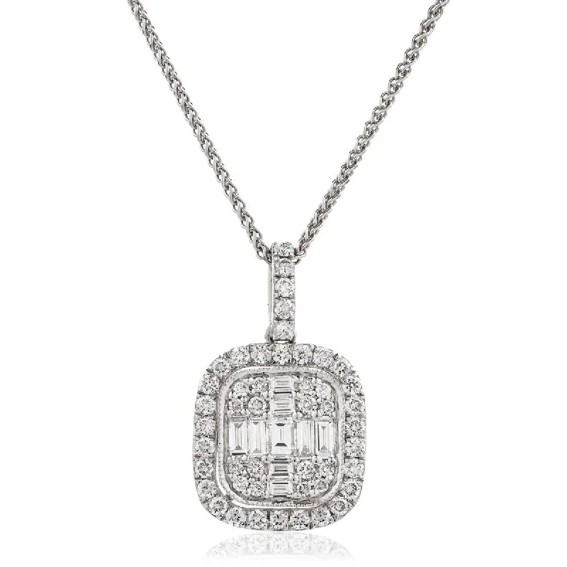 Unique necklaces and pendants with vintage-inspired designs for timeless appeal-Diamond Cluster Pendant