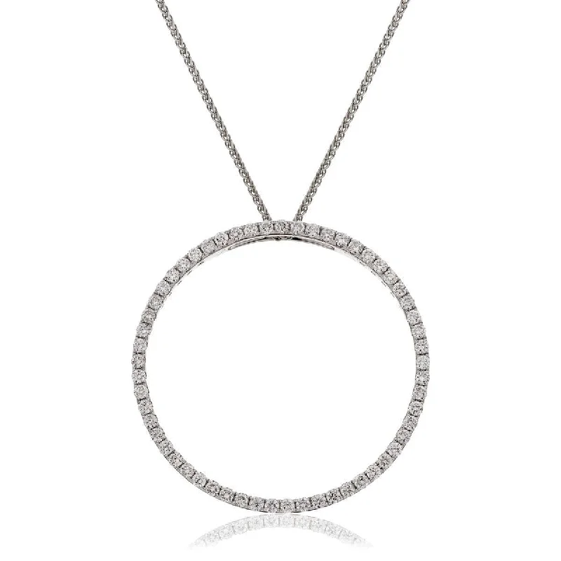 Trendy necklaces and pendants with geometric shapes for a modern aesthetic-DIAMOND CIRCLE OF LIFE PENDANT