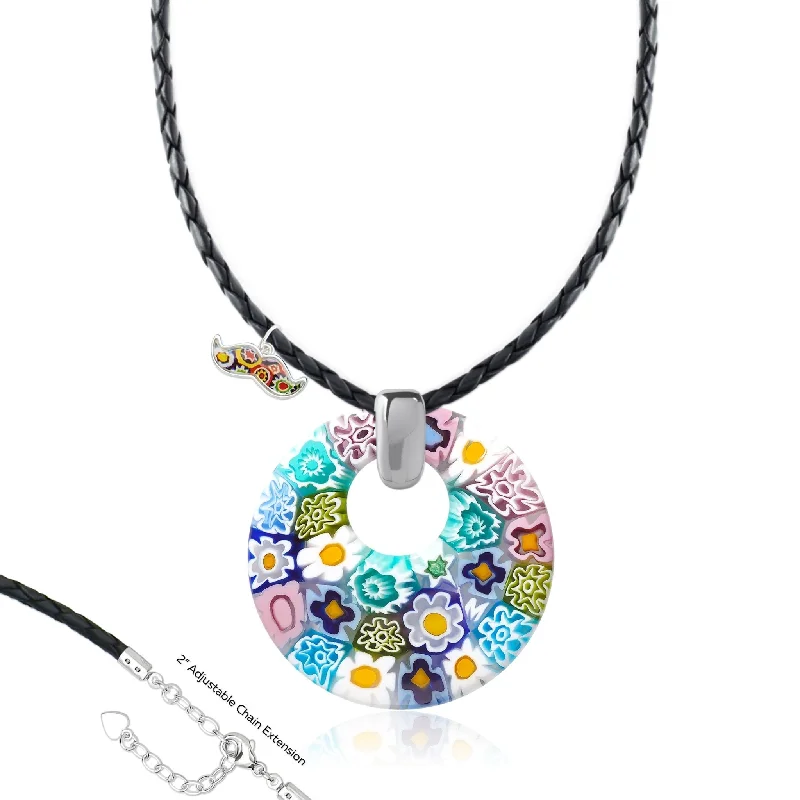 Best necklaces and pendants with zodiac signs for a celestial, astrology-inspired vibe-Full of Flowers Donut Pendant