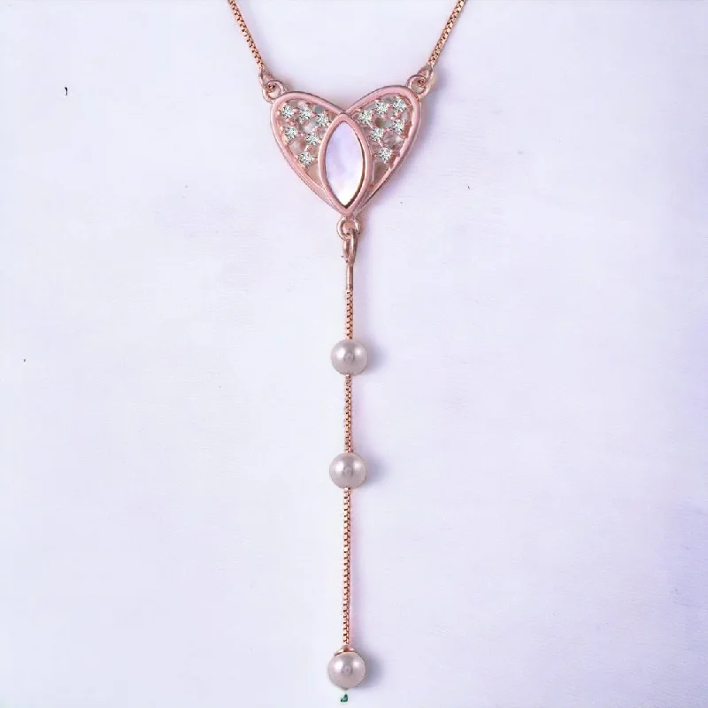 Best necklaces and pendants with matching earrings for a coordinated, elegant look-Rose Gold Heart Necklace For Women & Girls