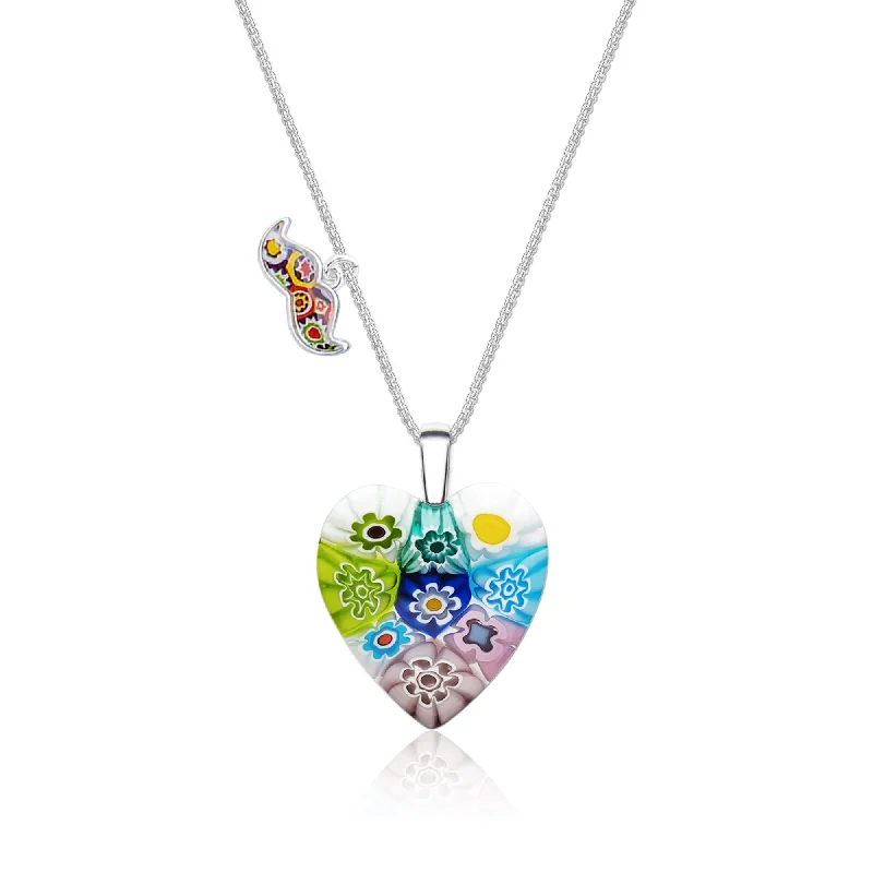 Best necklaces and pendants with butterfly wings for a delicate, graceful style-Nine in Bloom Heart Necklace