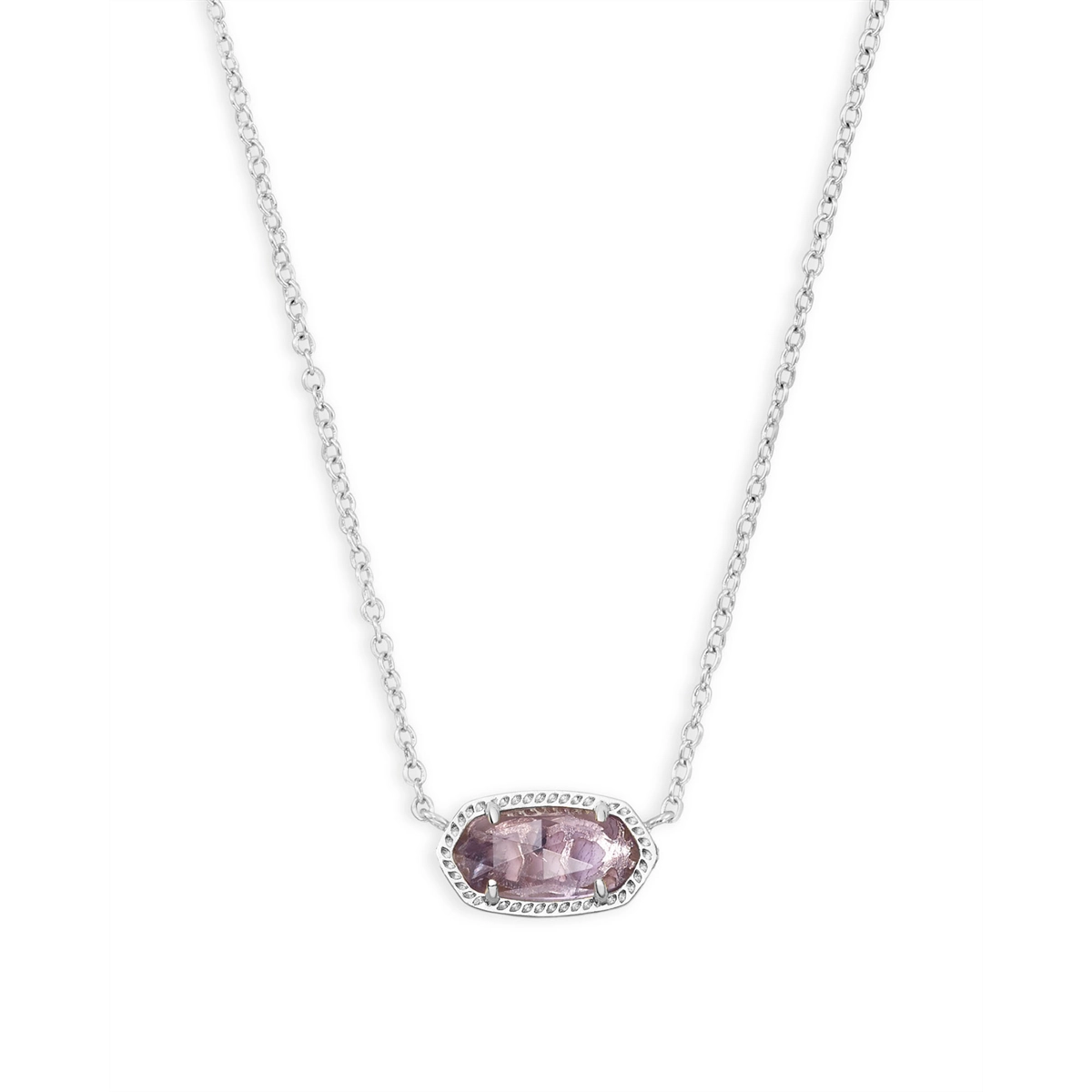 Best necklaces and pendants with silver chains for a sleek, timeless look-Kendra Scott Elisa Necklace in Silver with Purple Amethyst