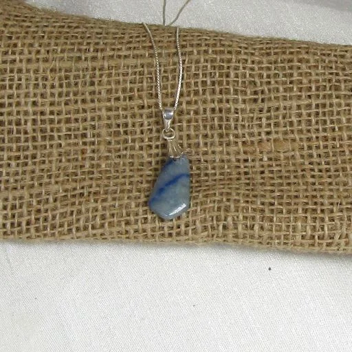 Elegant necklaces and pendants with gold chains for a chic, timeless appearance-Blue Quartz Gemstone Pendant Necklace