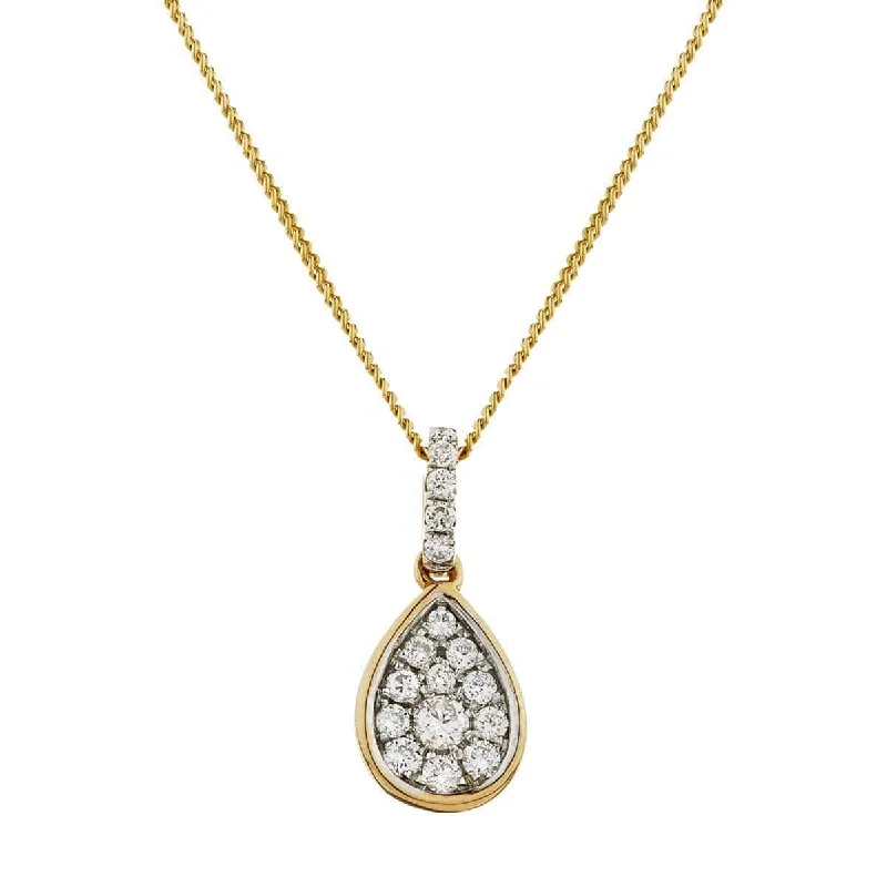 Best necklaces and pendants with gemstone clusters for a bold and colorful effect-ROSE GOLD DIAMOND CLUSTER PENDANT