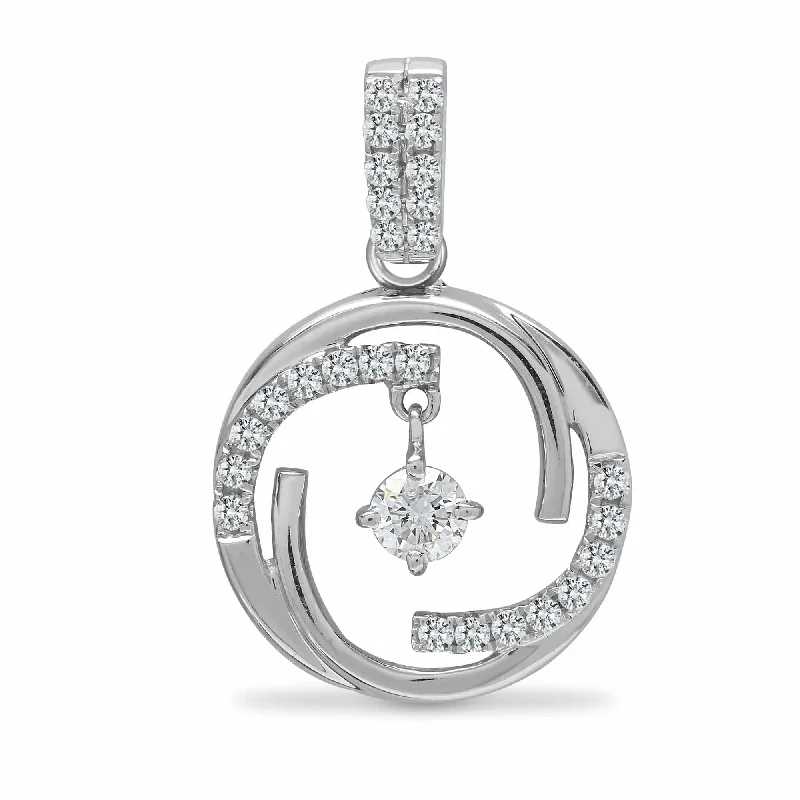 Beautiful necklaces and pendants with layered chains for a fashionable, chic look-18ct White 0.40ct Diamond Pendant