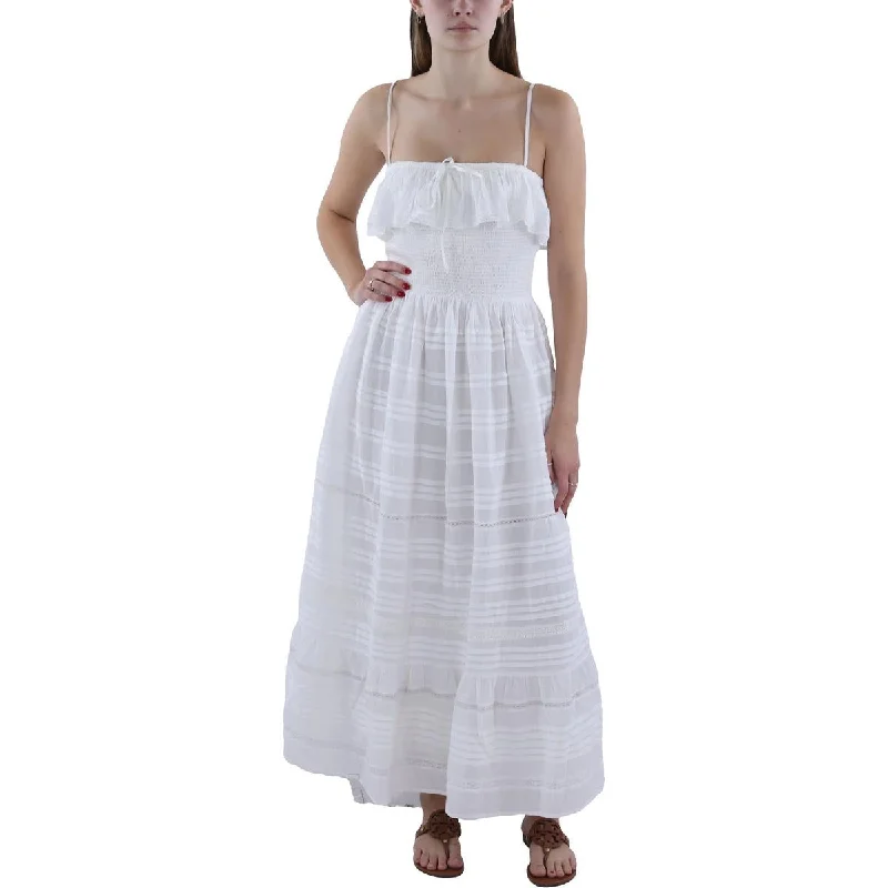 Indian Dresses with Intricacy -Vineyard Vines Womens Full Length Smocked Maxi Dress