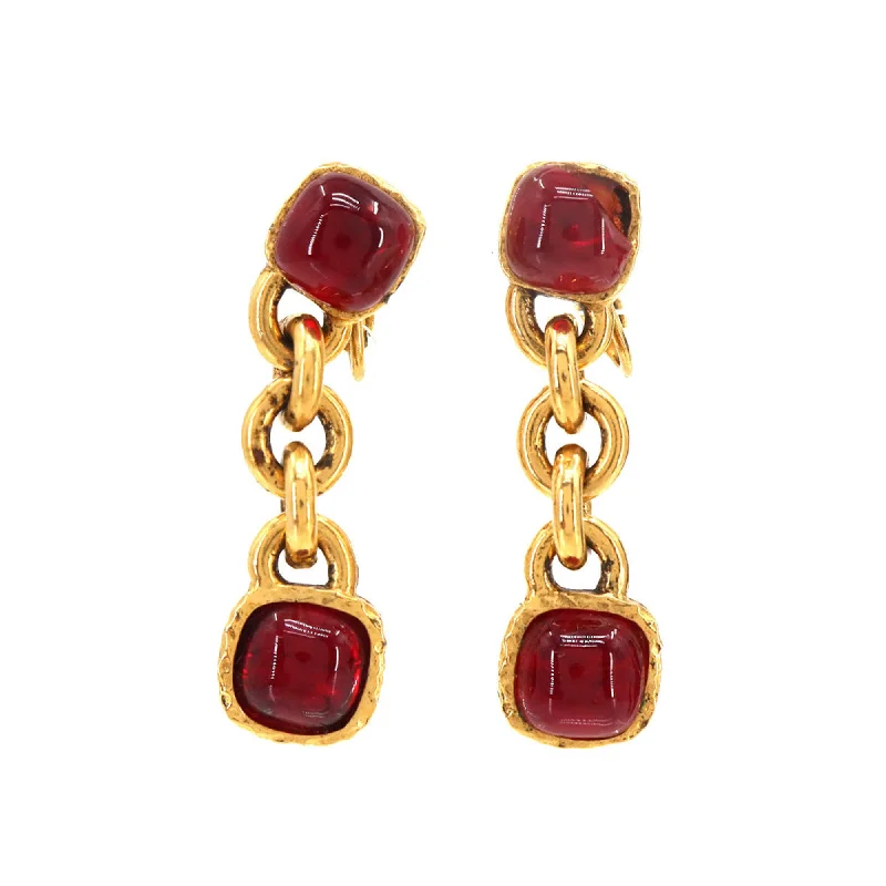 Drop Earrings for Evening Gown -Chanel   Color Clip Earrings (Pre-Owned)