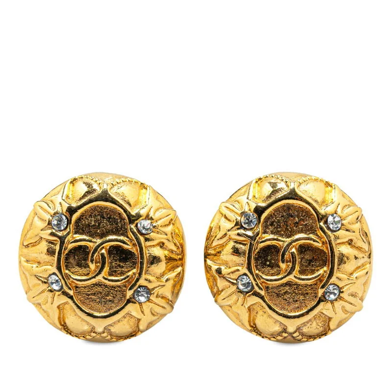 Drop Earrings for Festival Style -Chanel   Plating Rhinestone Clip Earrings (Pre-Owned)