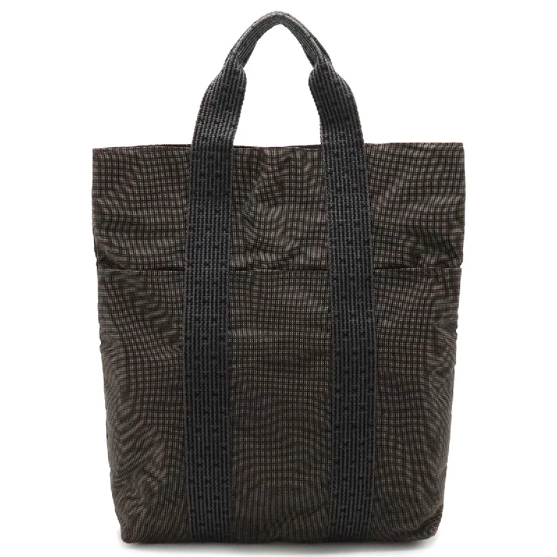 Handle bags with woven fabric for texture -Hermes Herline Cabas Canvas Tote Bag