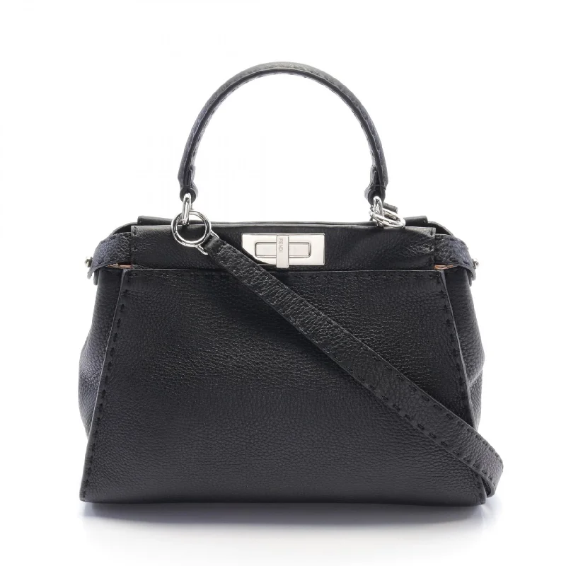 Handle bags with vintage vibes for nostalgia -Fendi Peekaboo Regular Leather Handbag