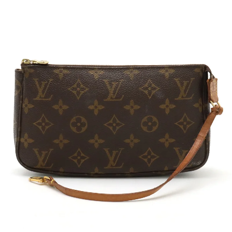 Handle bags with neutral leather for elegance -Louis Vuitton Monogram Pochette Accessoire Handbag