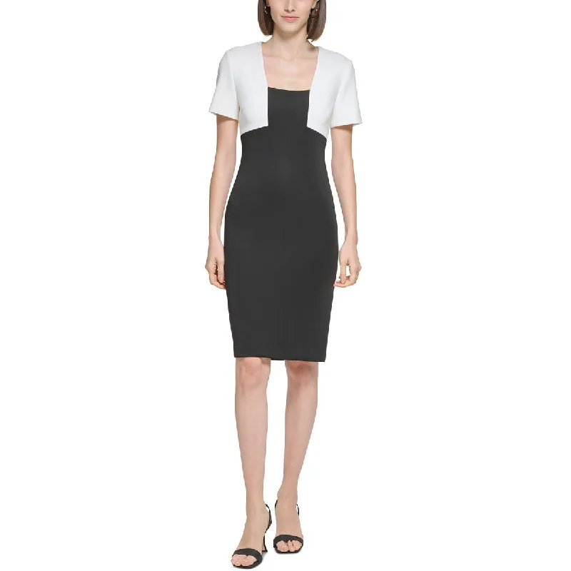 Pencil Dresses for Slimming -Calvin Klein Womens Petites  Sheath Dress