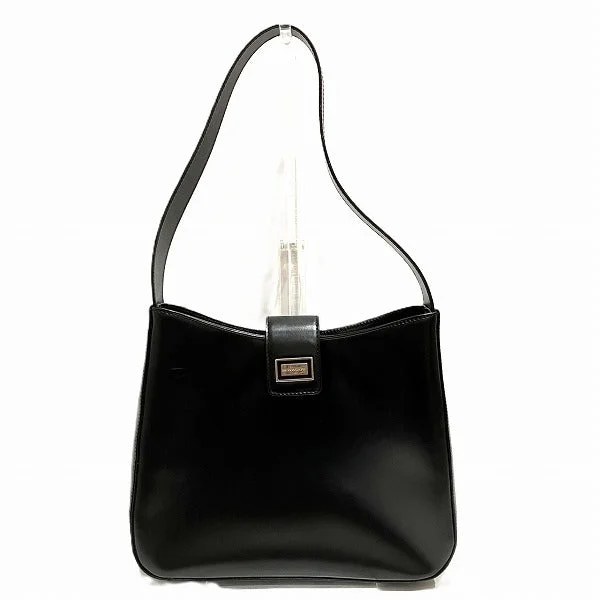 Handle bags with holiday themes for festivities -Burberry Black Leather Tote Bag