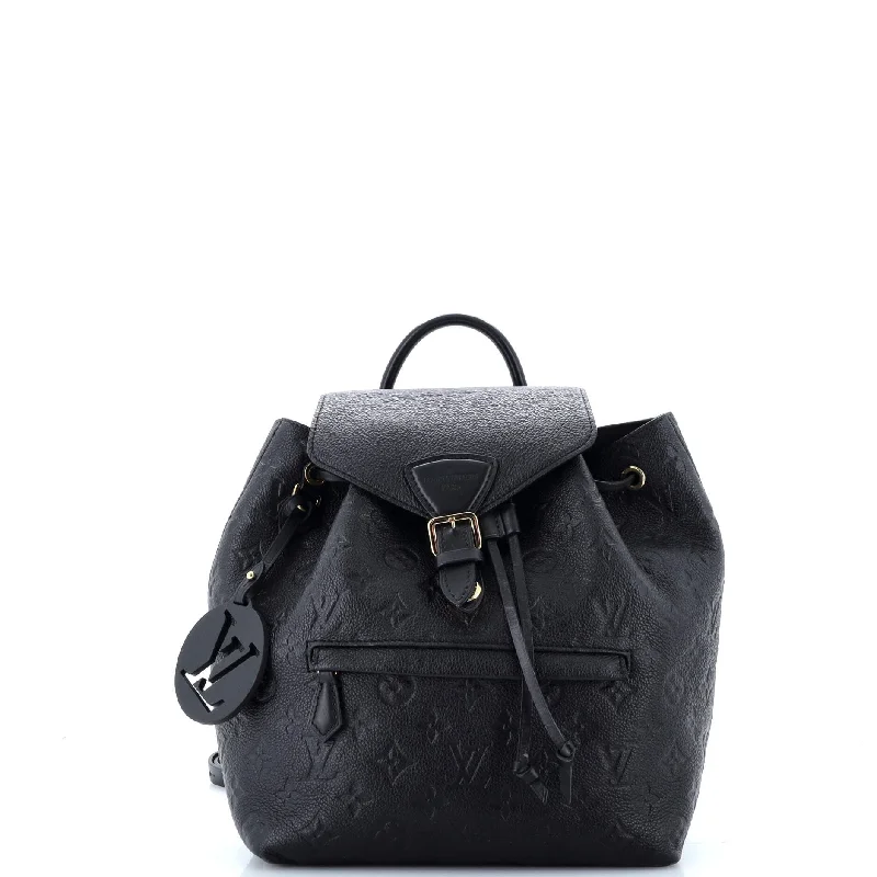 Handle bags with structured shapes for class -Montsouris NM Backpack Monogram Empreinte Leather PM