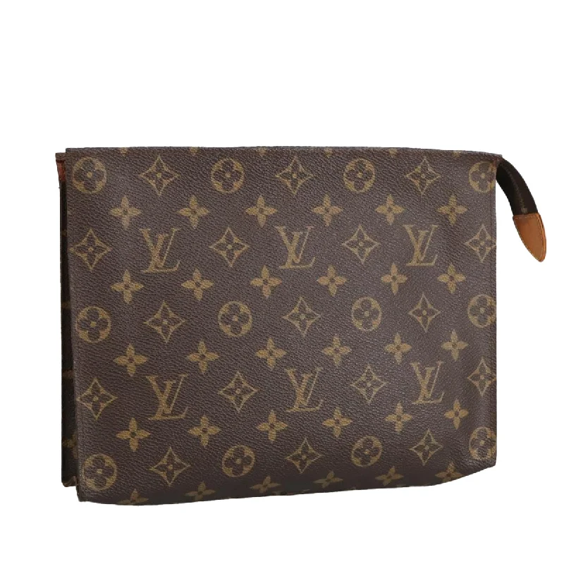 Handle bags with laptop sleeves for work -Louis Vuitton Trousse De Toilette  Canvas Clutch Bag (Pre-Owned)