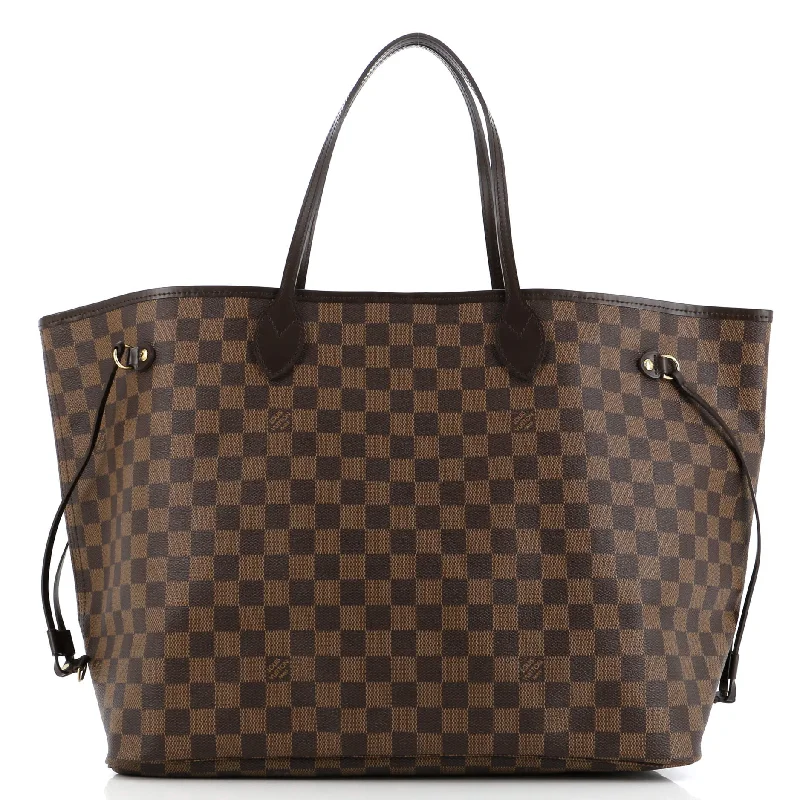 Handle bags with sleek leather for work -Neverfull Tote Damier GM