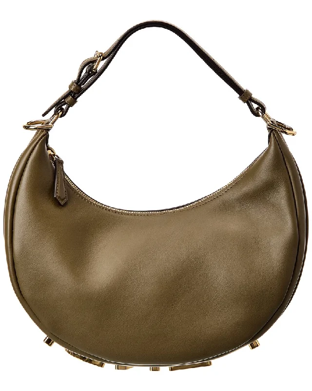 Handle bags with artistic prints for creativity -FENDI Fendigraphy Small Leather Hobo Bag