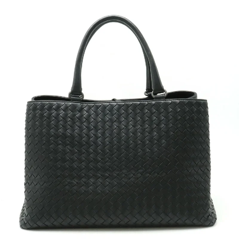 Handle bags with colorful handles for flair -Bottega Veneta Intrecciato Leather Tote Bag