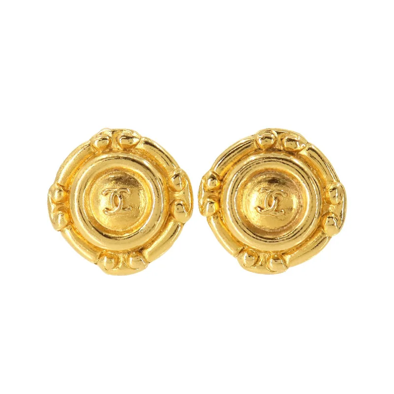 Drop Earrings with Polished Shine -Chanel  Clip Earrings (Pre-Owned)