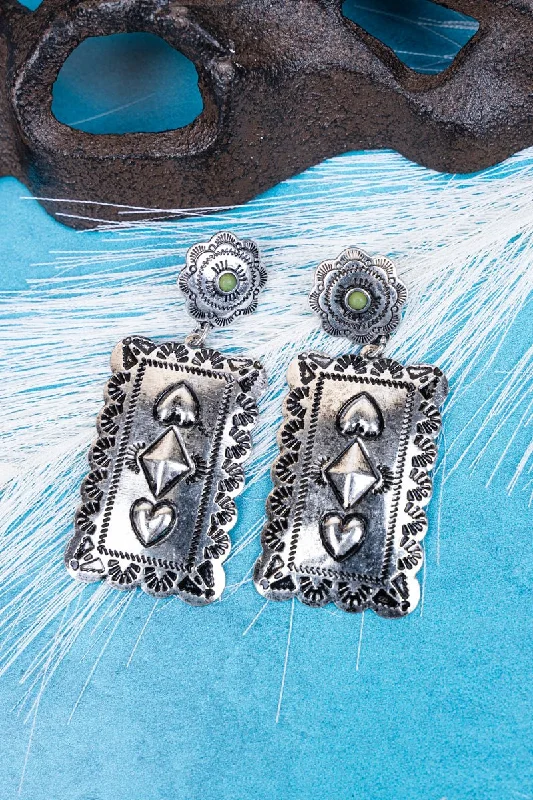 Screw Back Drop Earrings for Security -SALE! Fowler Green Silvertone Earrings