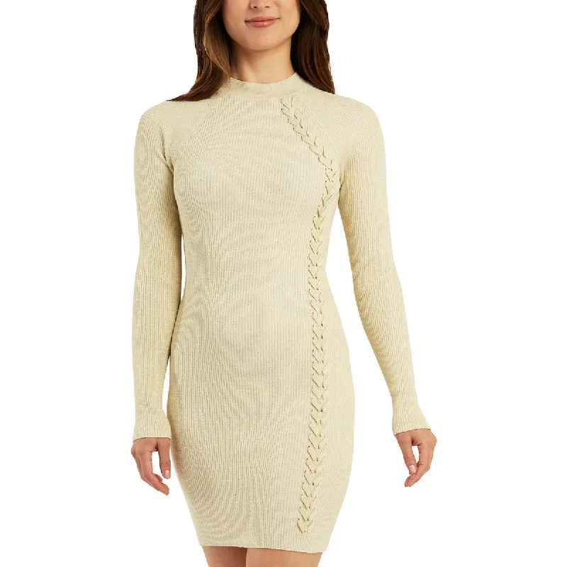 Vintage Dresses for Nostalgia -BCX Womens Juniors Ribbed Midi Sweaterdress