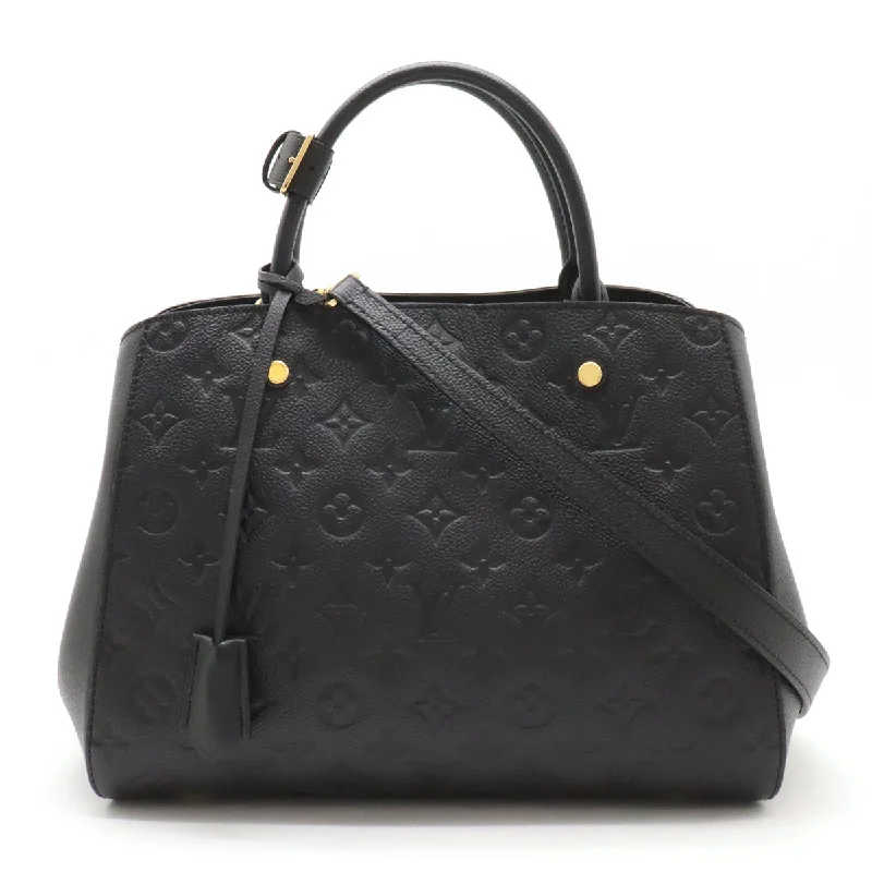 Handle bags with sturdy bases for stability -Louis Vuitton Monogram Empreinte Montaigne MM Handbag