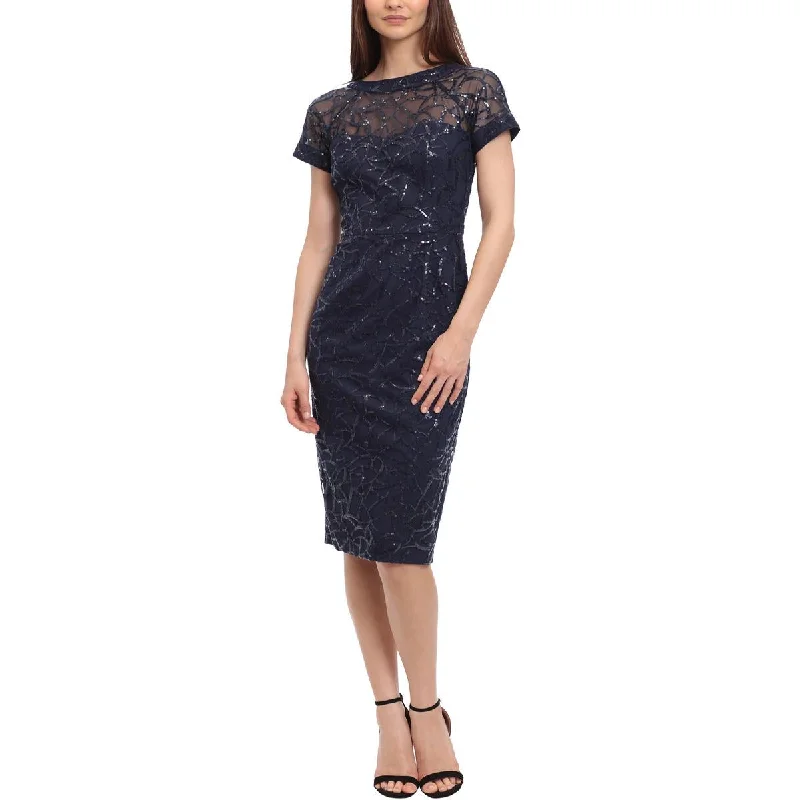 Denim Dresses for Casual Style -Maggy London Womens Sequined Sheath Cocktail And Party Dress