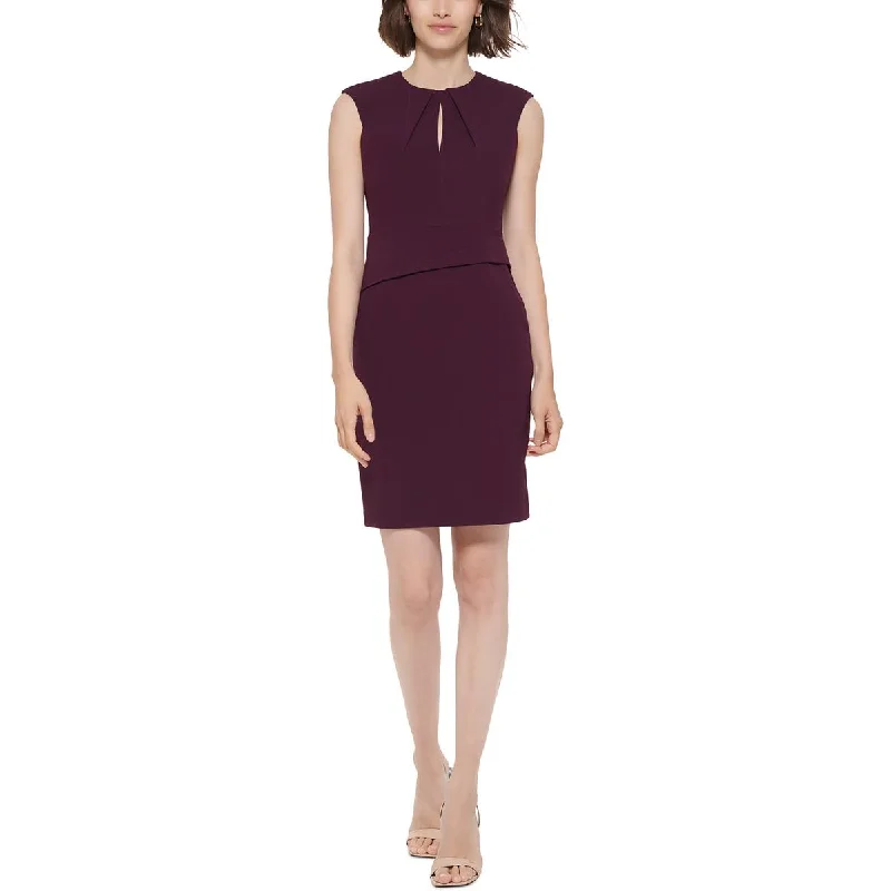 Valentine's Day Dresses for Romance -Calvin Klein Womens Keyhole Knee Length Sheath Dress