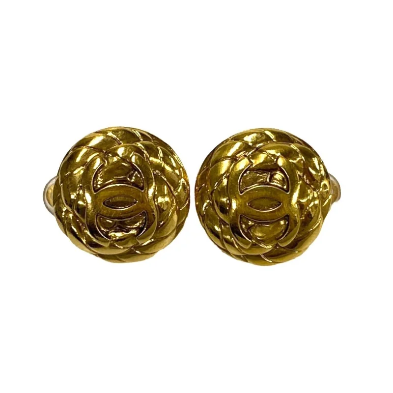 Drop Earrings with Crown Designs -Chanel   Plating Clip Earrings (Pre-Owned)