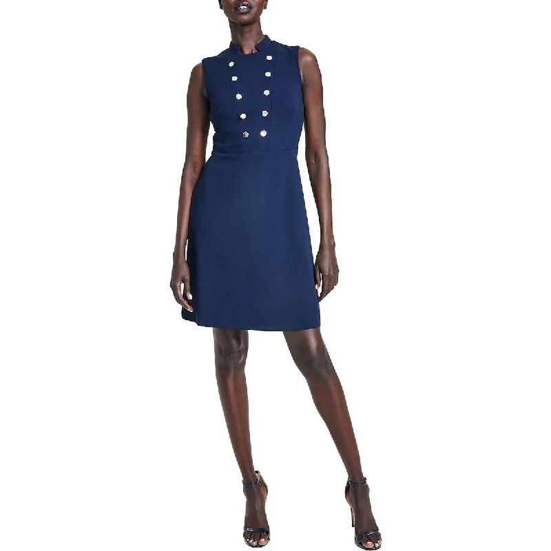 Sheath Dresses for Sophisticated -Tommy Hilfiger Womens Crepe Embellished Sheath Dress