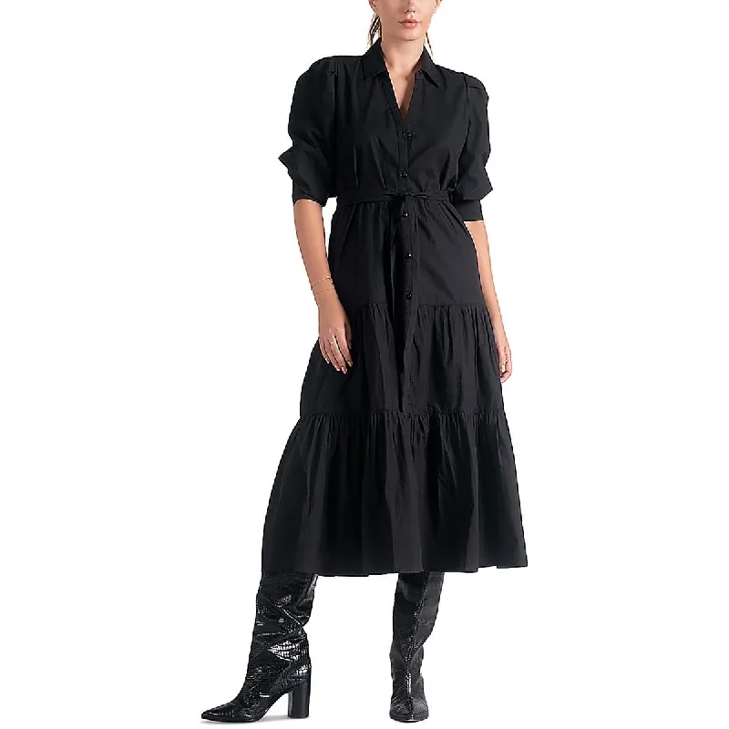 Wrap Dresses for Adjustable -Elan Womens Cotton Below Knee Midi Dress