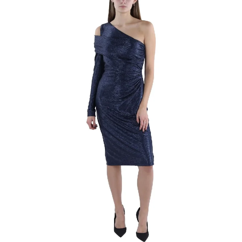 Work Dresses for Professional -Lauren Ralph Lauren Womens Knit Metallic Cocktail And Party Dress