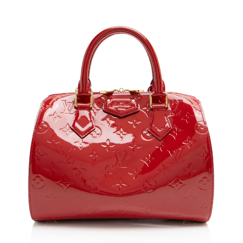 Handle bags with minimalist sleek silhouettes -Louis Vuitton Monogram Vernis Montana Satchel