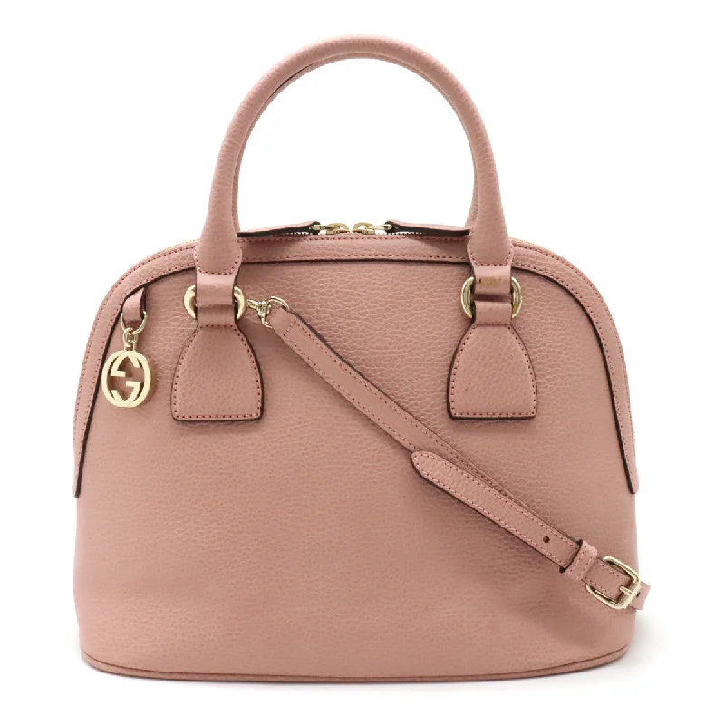 Handle bags with sleek leather for work -Gucci Leather Interlocking G 2WAY Handbag