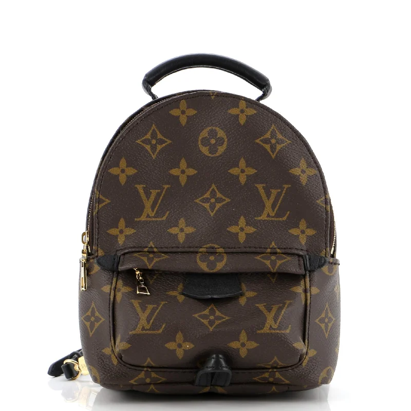 Handle bags with geometric patterns for modernity -Palm Springs Backpack Monogram Canvas Mini