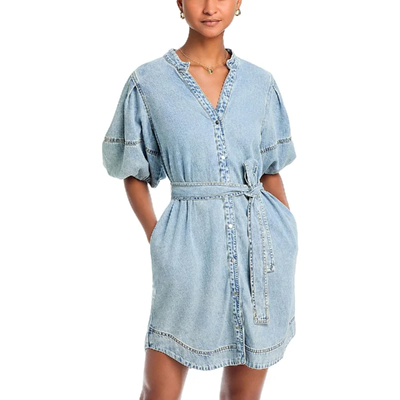 Mini Dresses for Youthful Look -Rails Womens Mini Belted Shirtdress