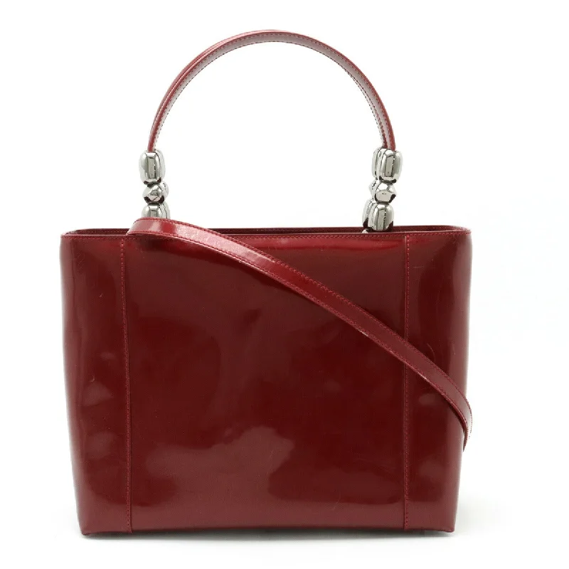 Handle bags with tropical prints for summer -Dior Malice Pearl Patent Leather Handbag